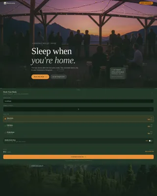 Party Hostel Landing Page Template