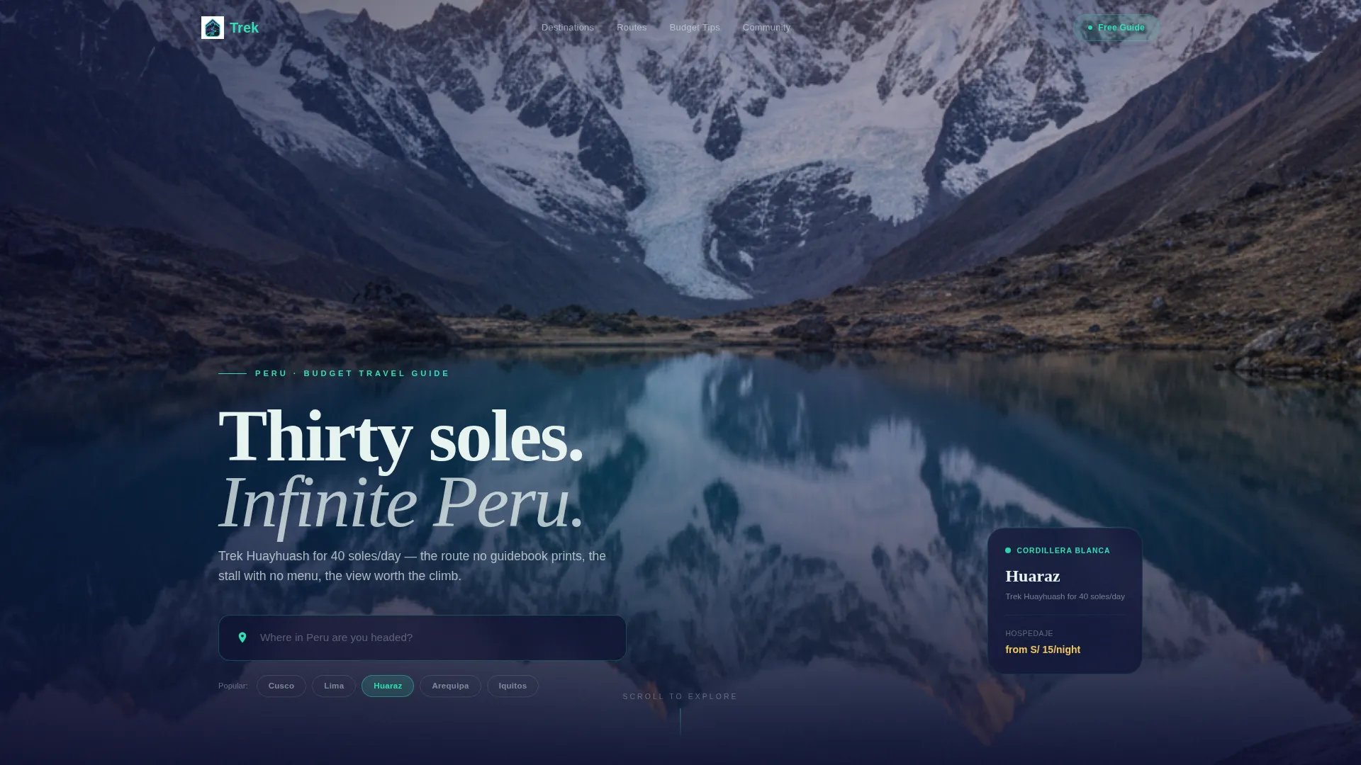 Peru Travel Professional Website Template