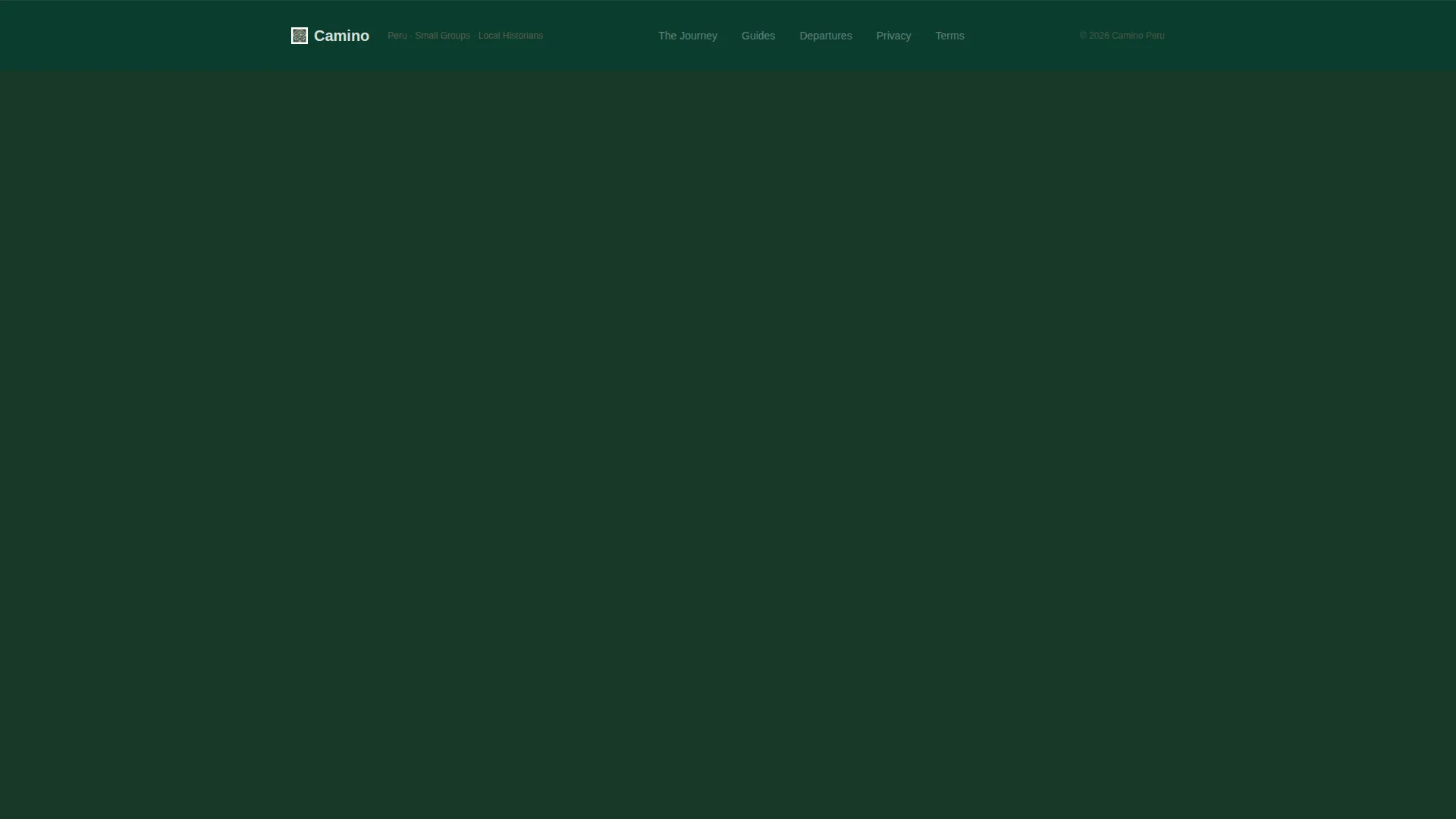 Immersive Peru Cultural Tour Landing Page Template