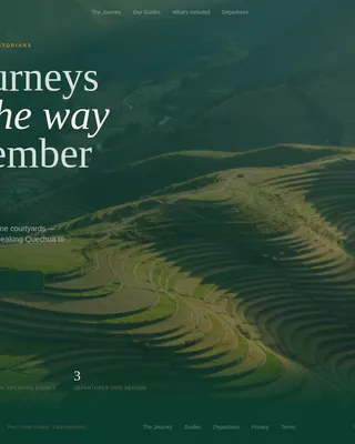 Immersive Peru Cultural Tour Landing Page Template