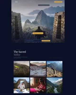 Luxury Peru Travel Agency Landing Page Template