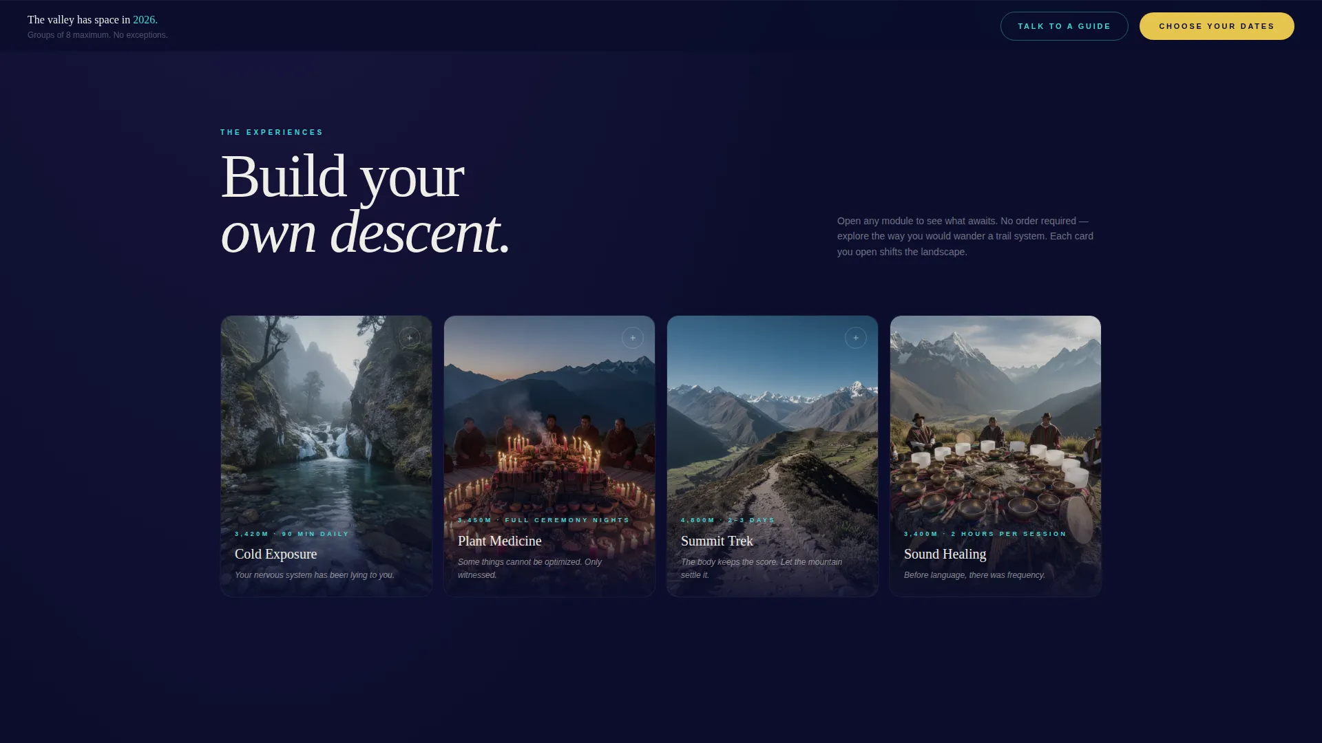 Peru Wellness Retreat Landing Page Template