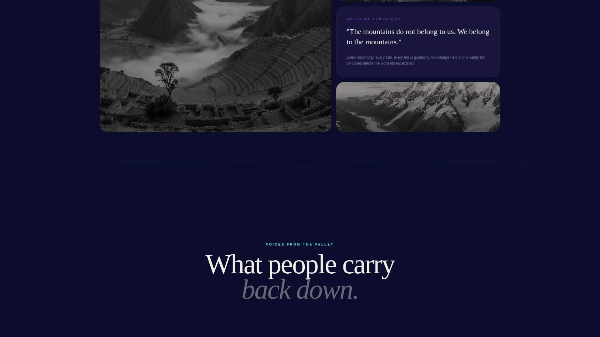 Peru Wellness Retreat Landing Page Template