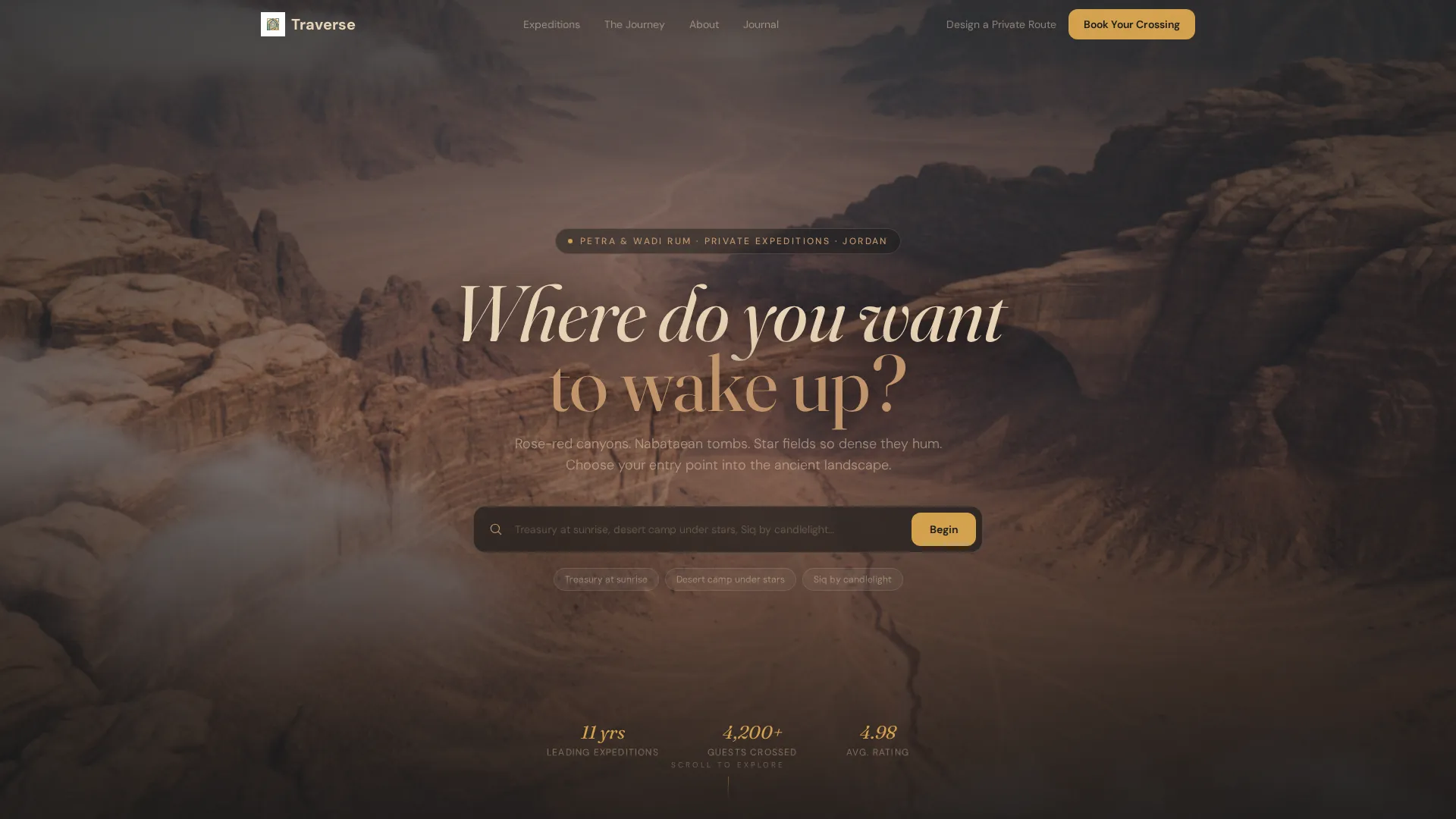 Petra & Wadi Rum Heritage Tour Landing Page Template