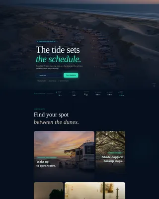 Campground & Glamping Booking Website Template