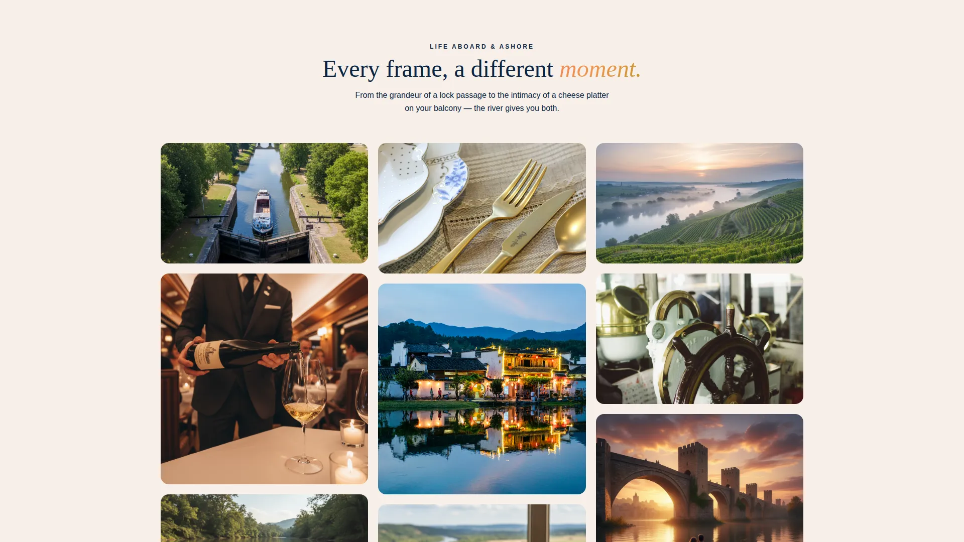 River Cruise Landing Page Template for Boutique Lines