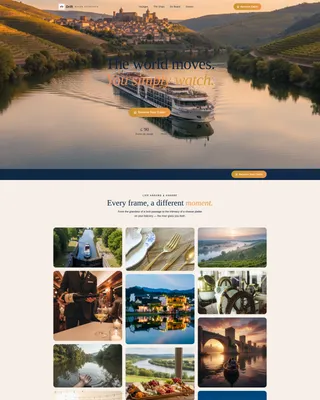 River Cruise Landing Page Template for Boutique Lines