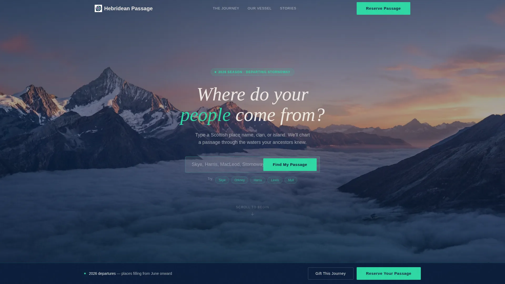Scotland Travel Booking Website Template