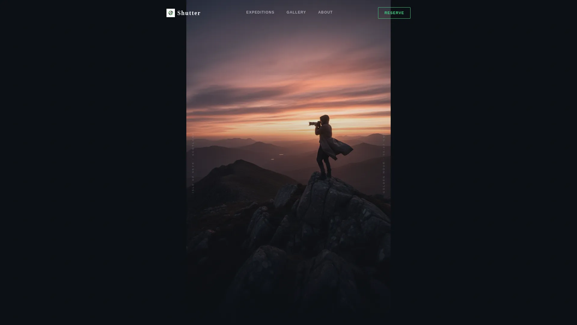 Photography Landing Page Template