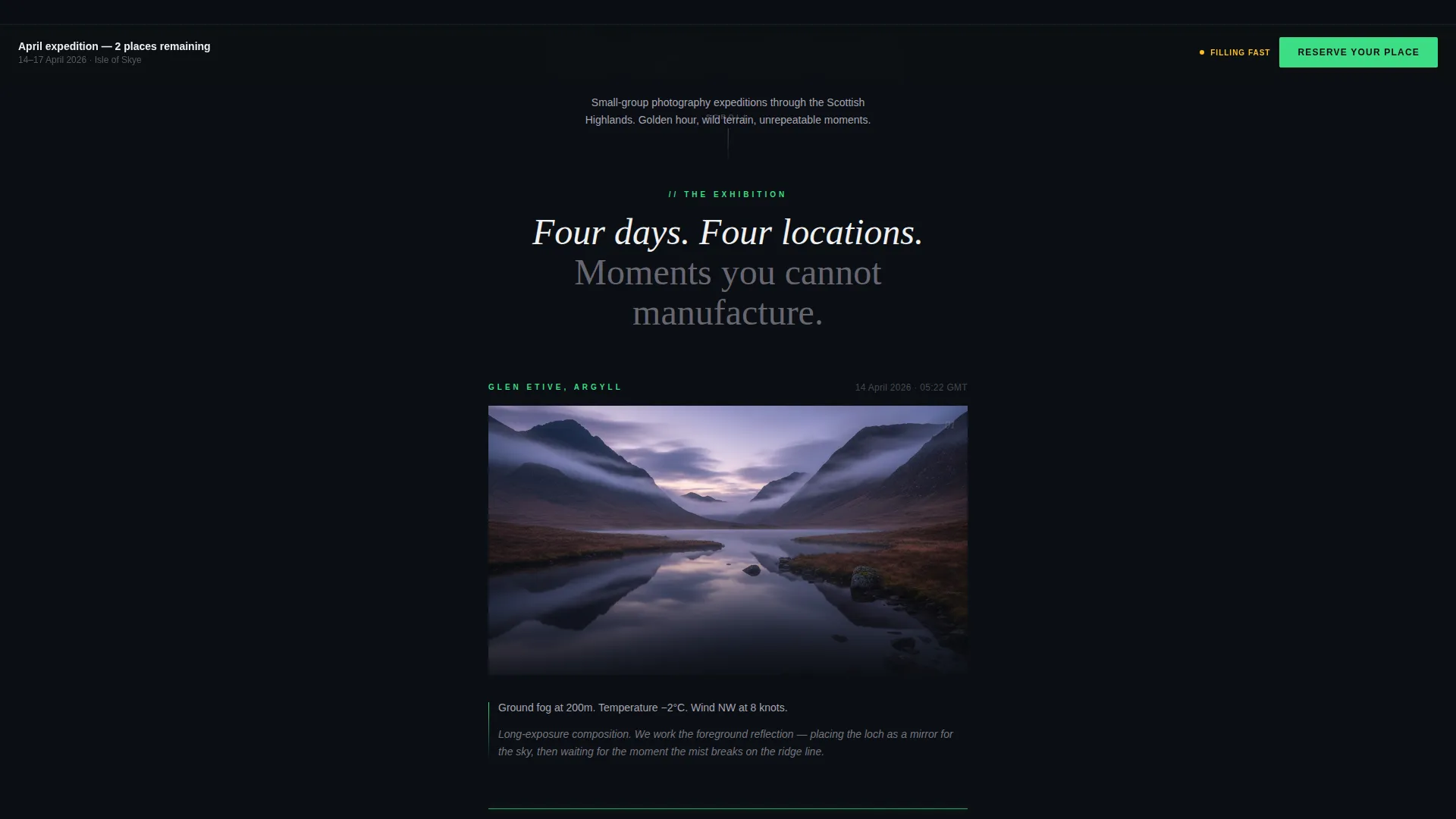 Photography Landing Page Template