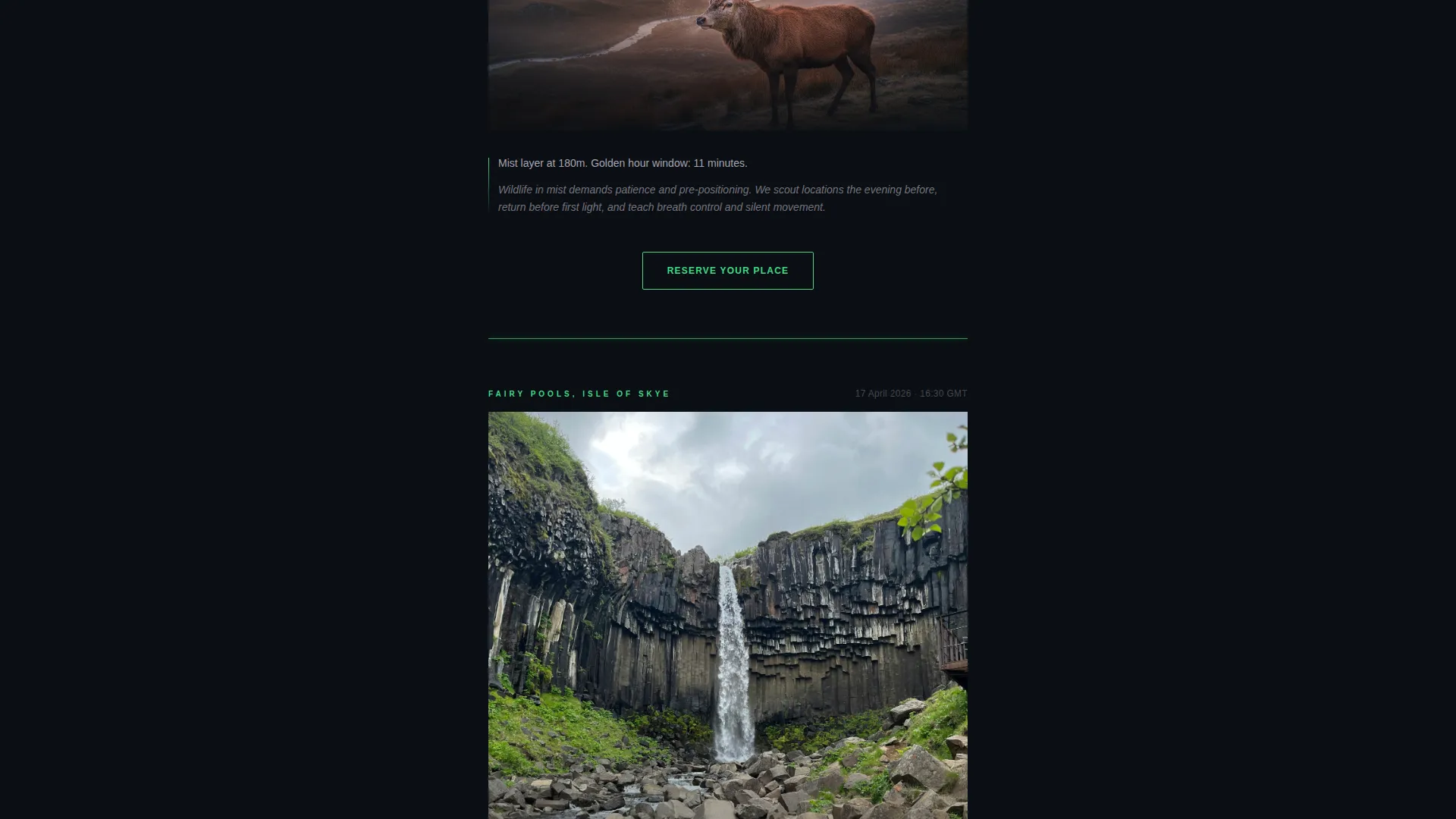 Photography Landing Page Template