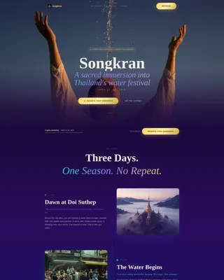 Festival & Event Tourism Specialist Booking Website Template