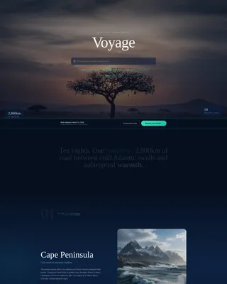 South Africa Travel Booking Website Template
