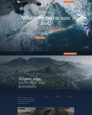 South Africa Travel Portfolio Website Template