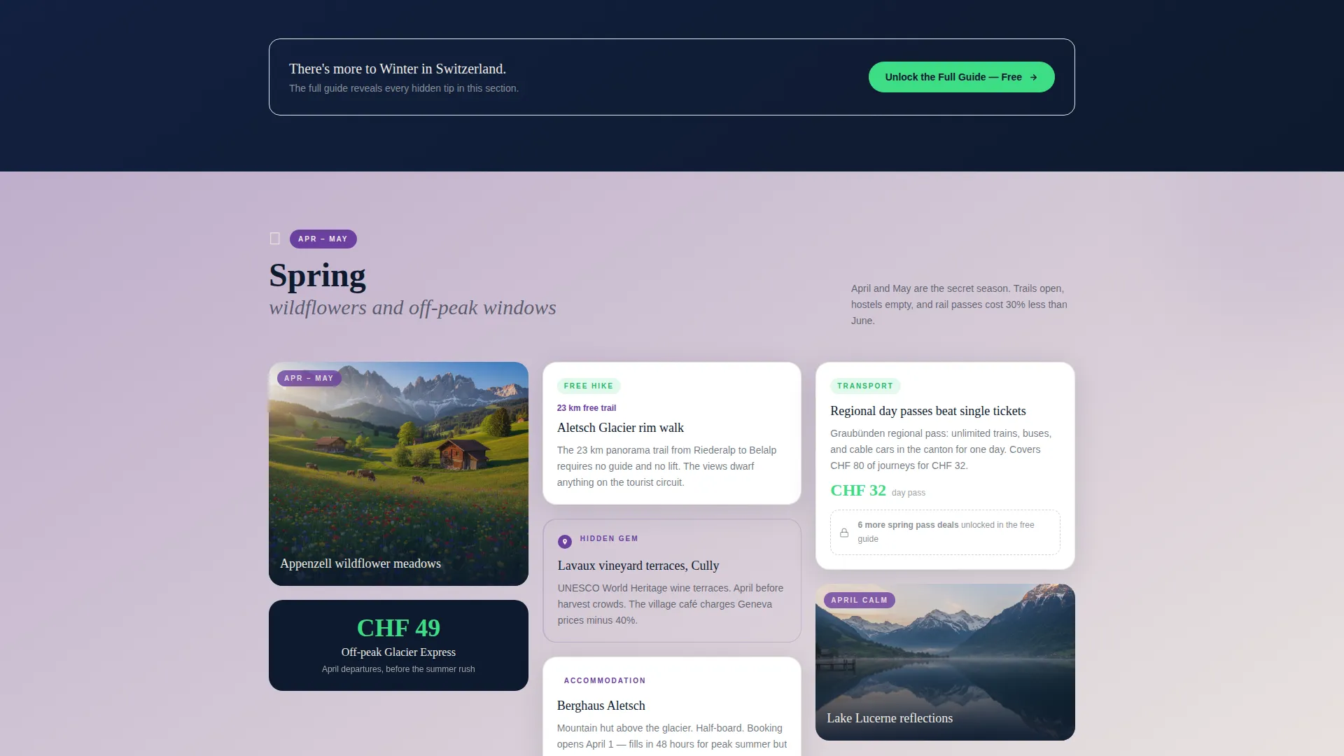 Switzerland Travel Professional Website Template