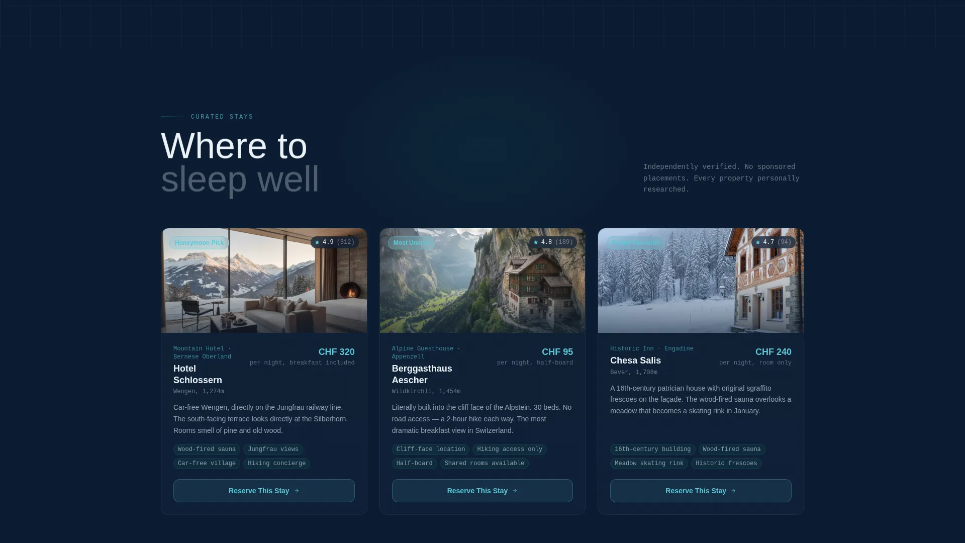 Switzerland Travel Specialist Booking Website Template