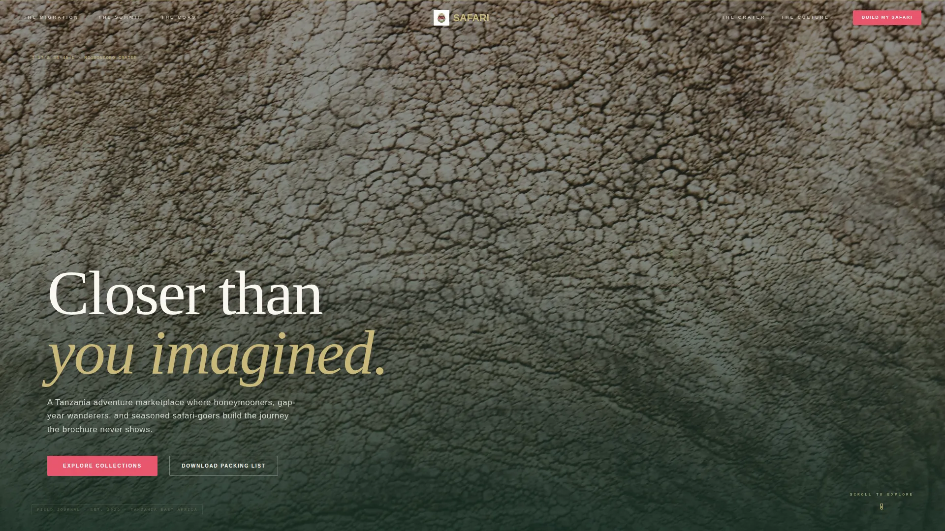 Tanzania Travel Booking Website Template
