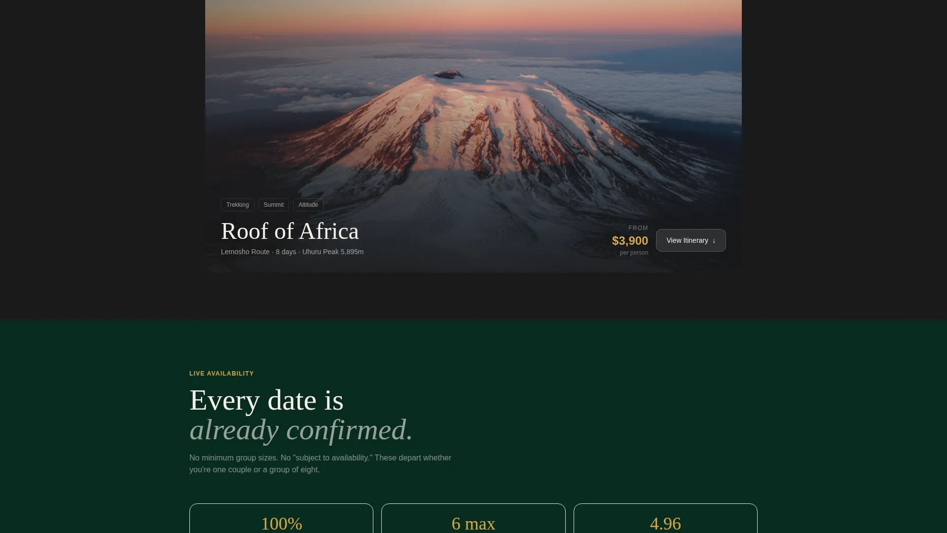 Tanzania Travel Specialist Booking Website Template