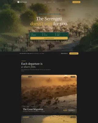 Tanzania Travel Specialist Booking Website Template
