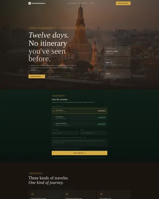 Thailand Travel Booking Website Template