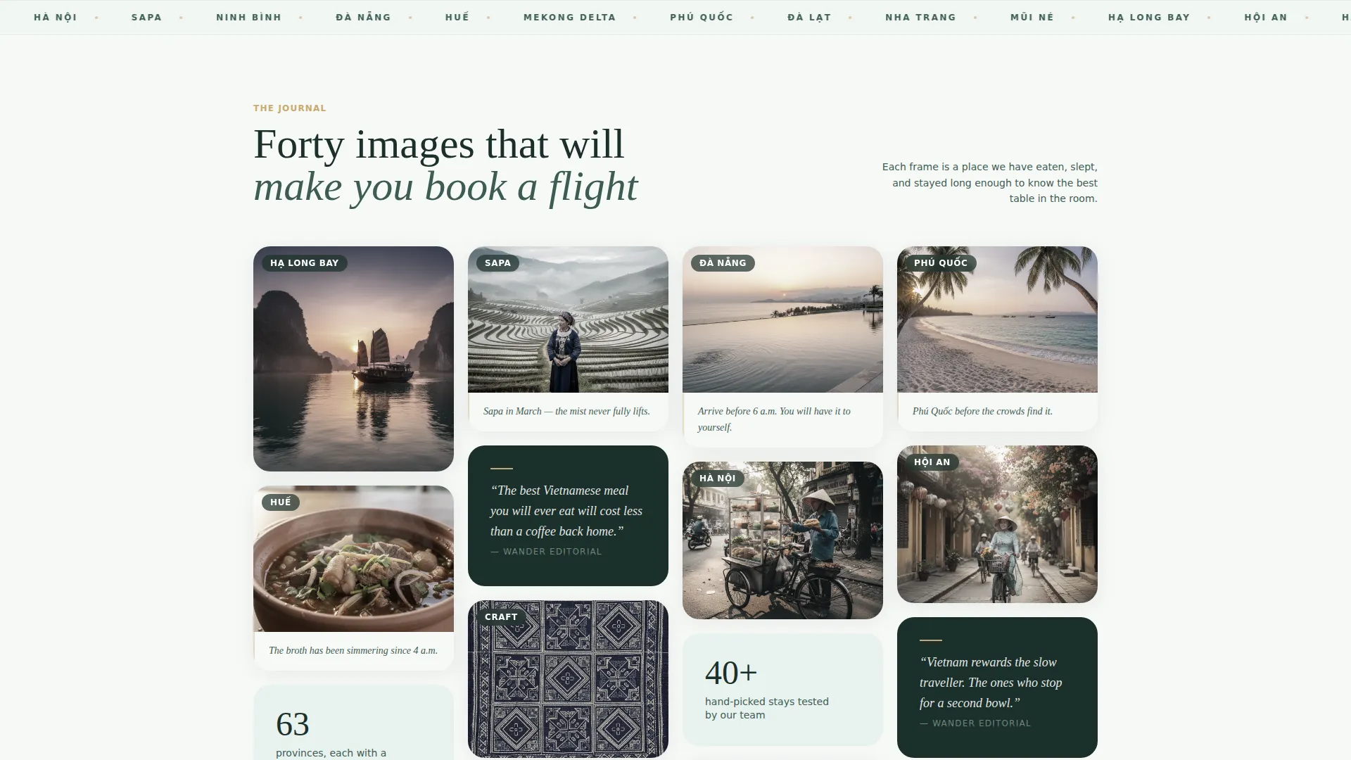 Vietnam Travel Booking Website Template