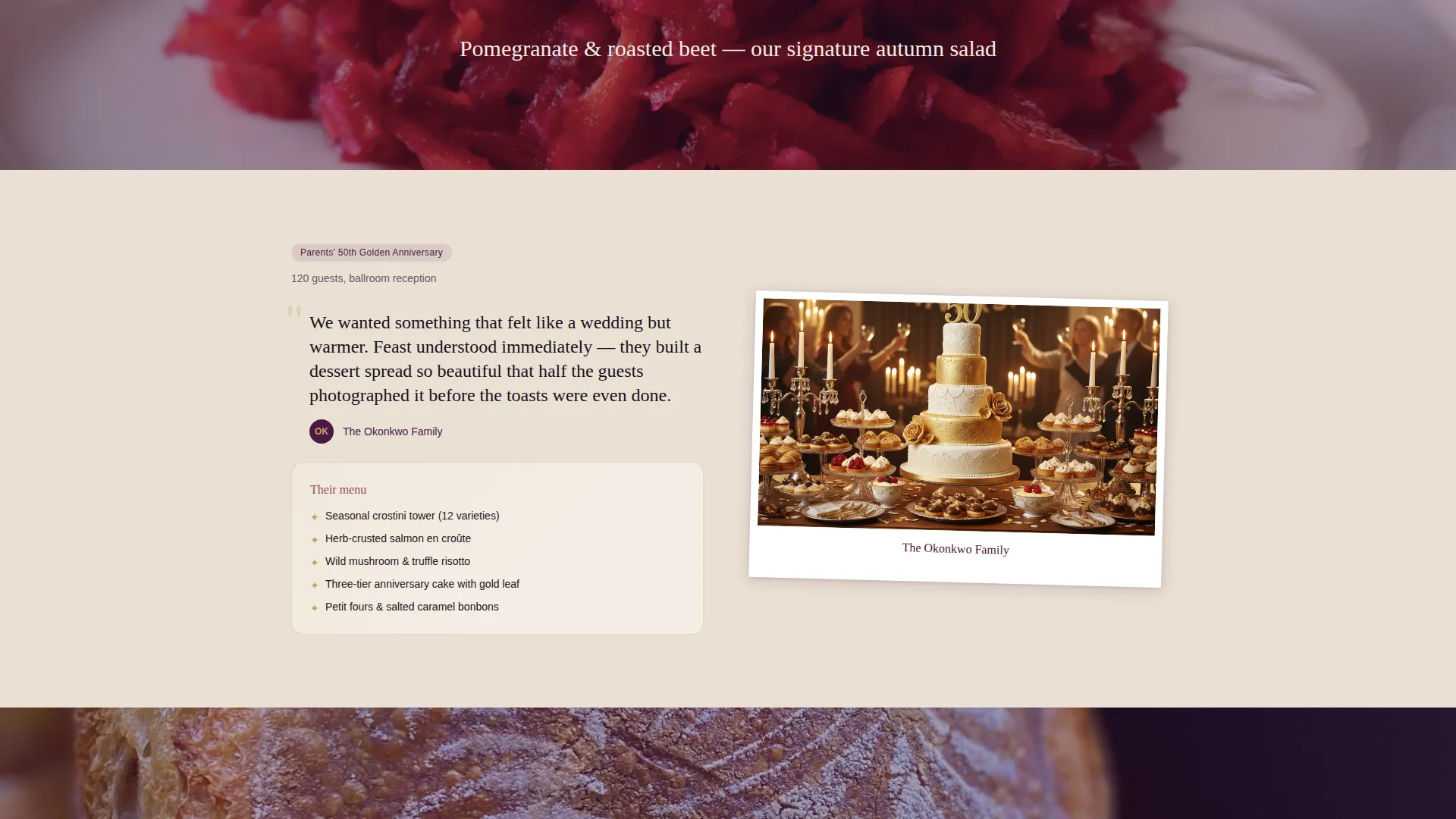 Anniversary Event Booking Website Template