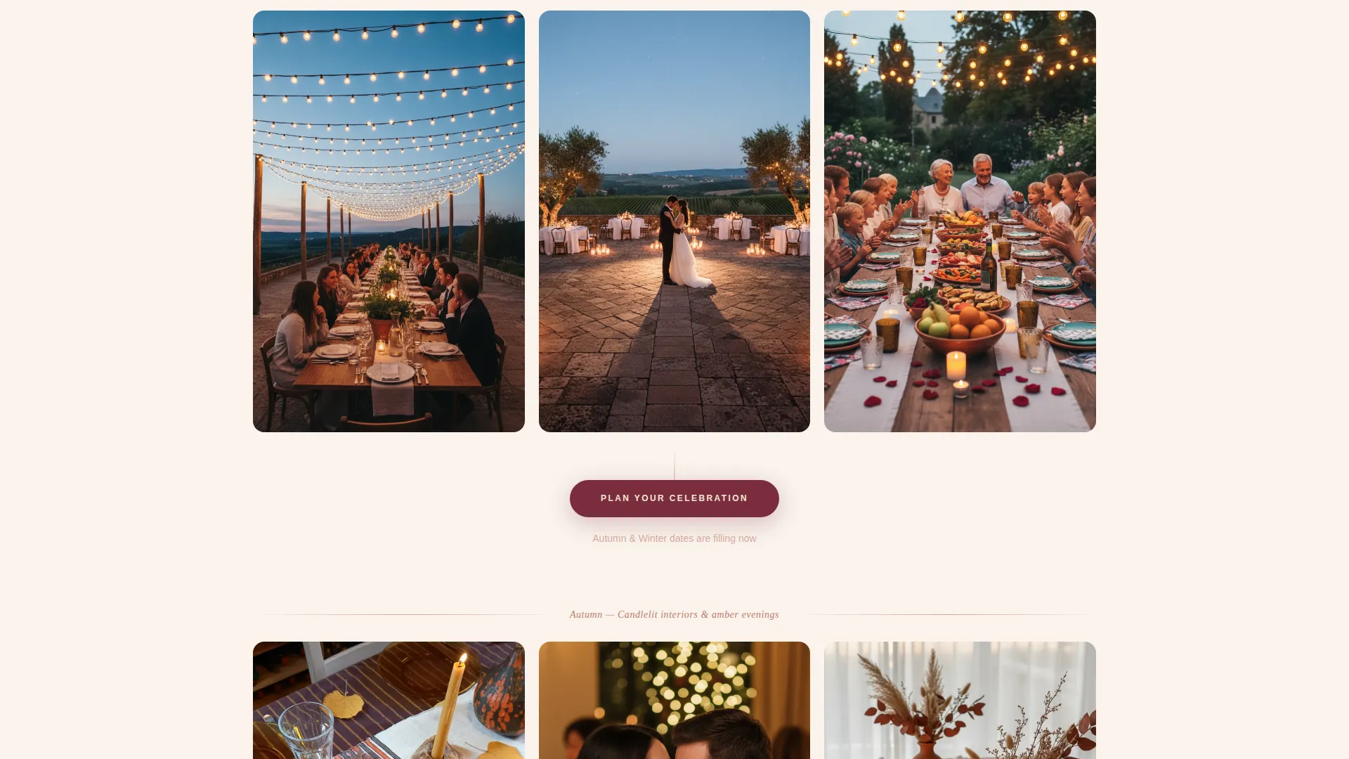 Anniversary Event Advanced Booking Website Template