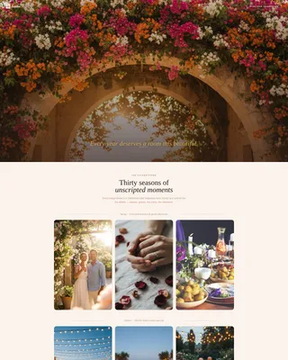 Anniversary Event Advanced Booking Website Template