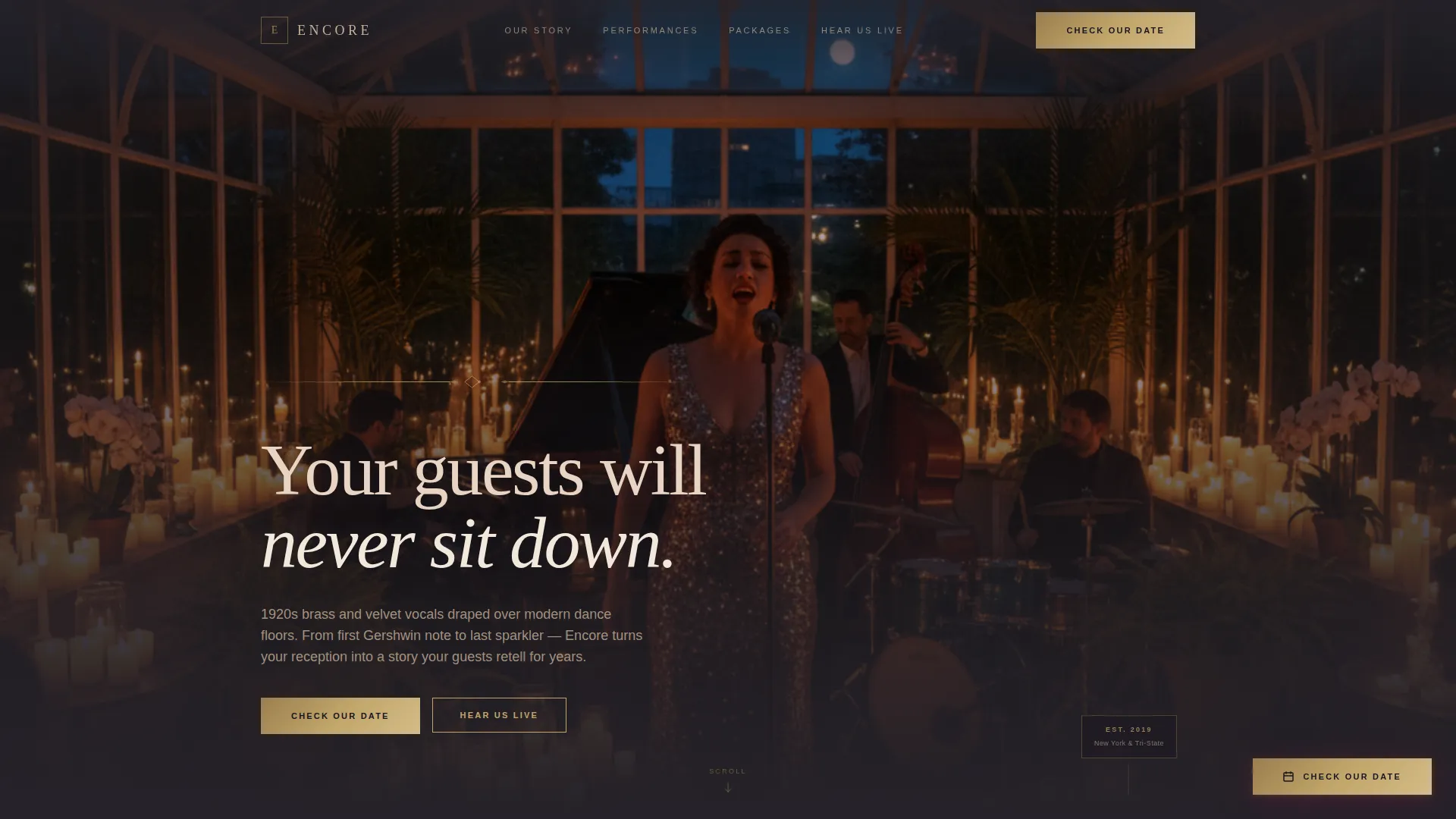 Art Deco Wedding Booking Website Template