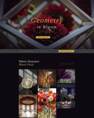 Art Deco Wedding Specialist Professional Website Template