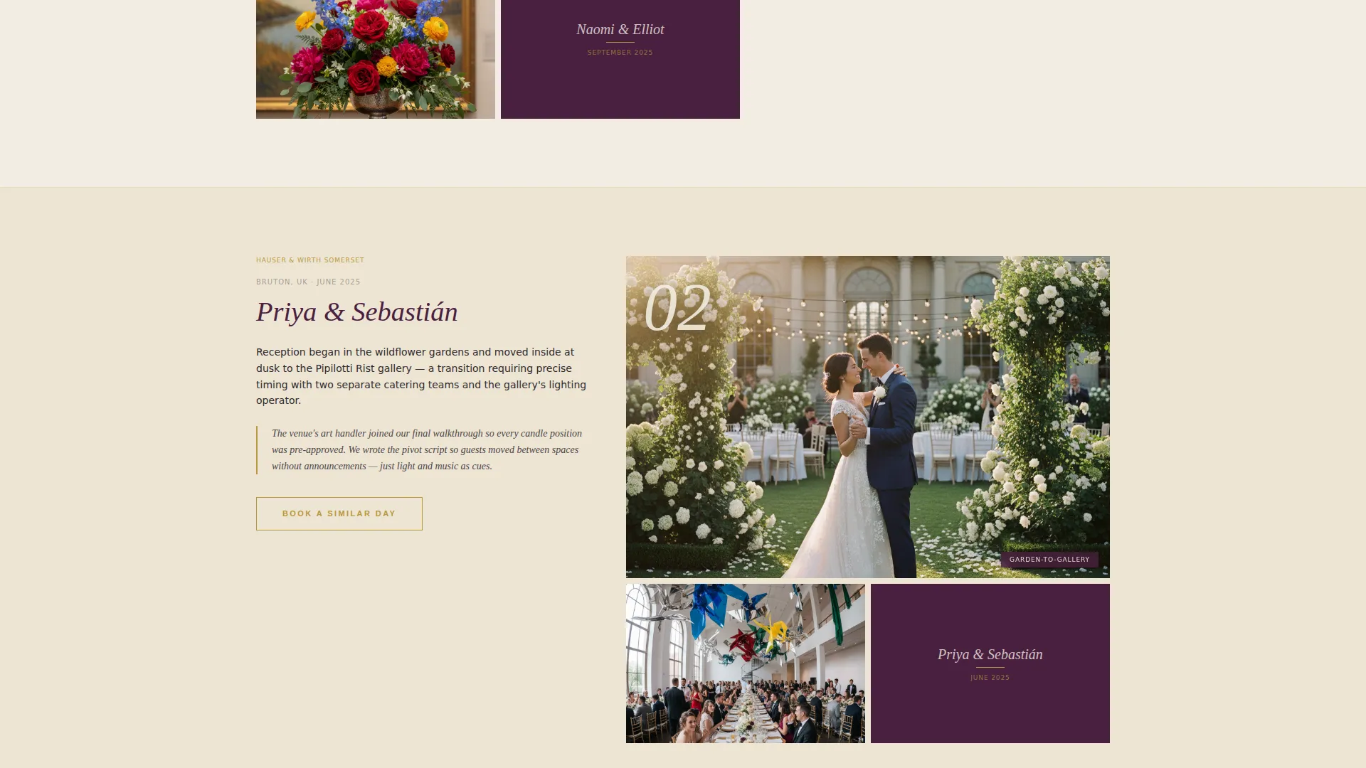 Wedding Venue Specialist Booking Website Template