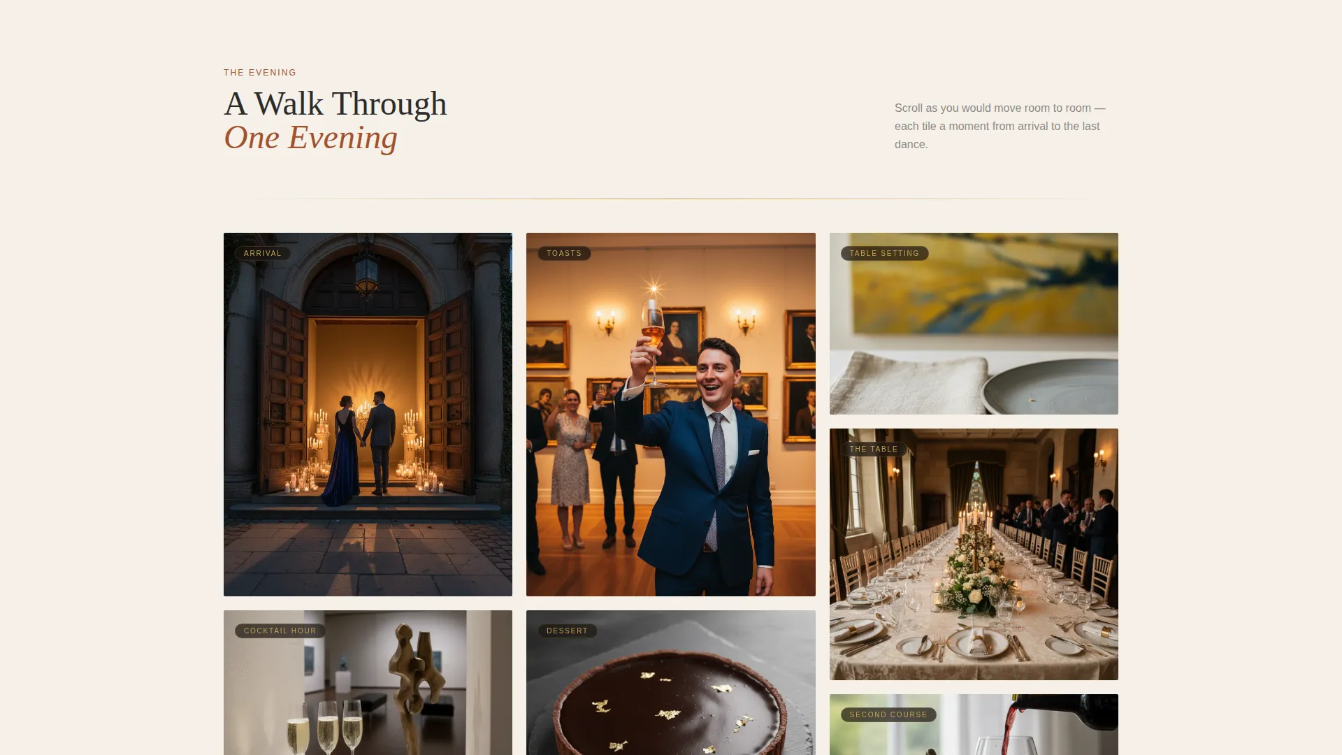 Art Gallery Wedding Venue Landing Page Template