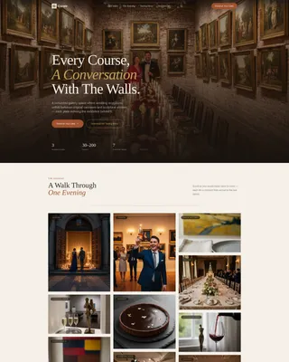 Art Gallery Wedding Venue Landing Page Template