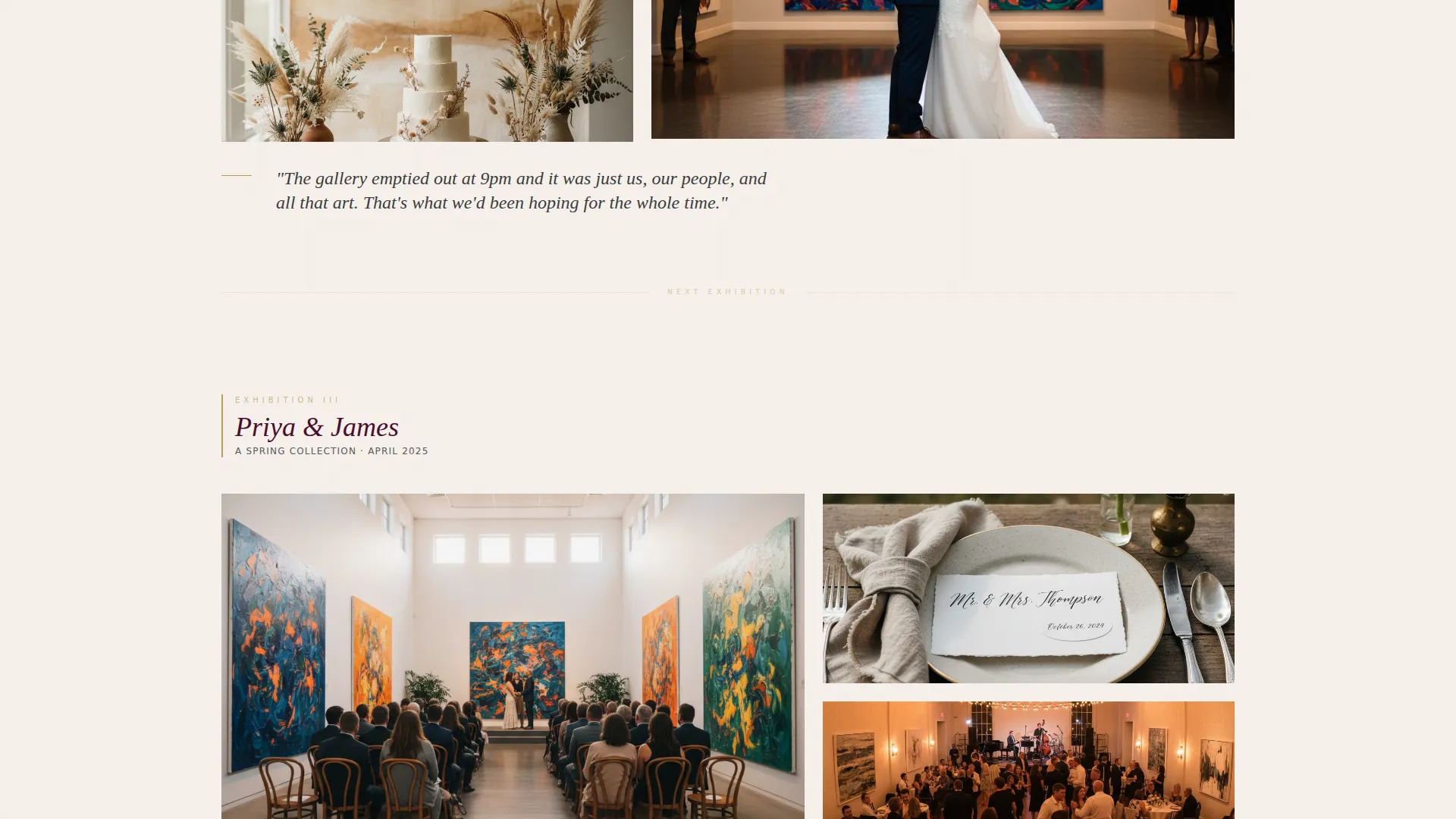 Wedding Venue Blog Website Template