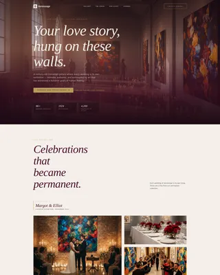 Wedding Venue Blog Website Template