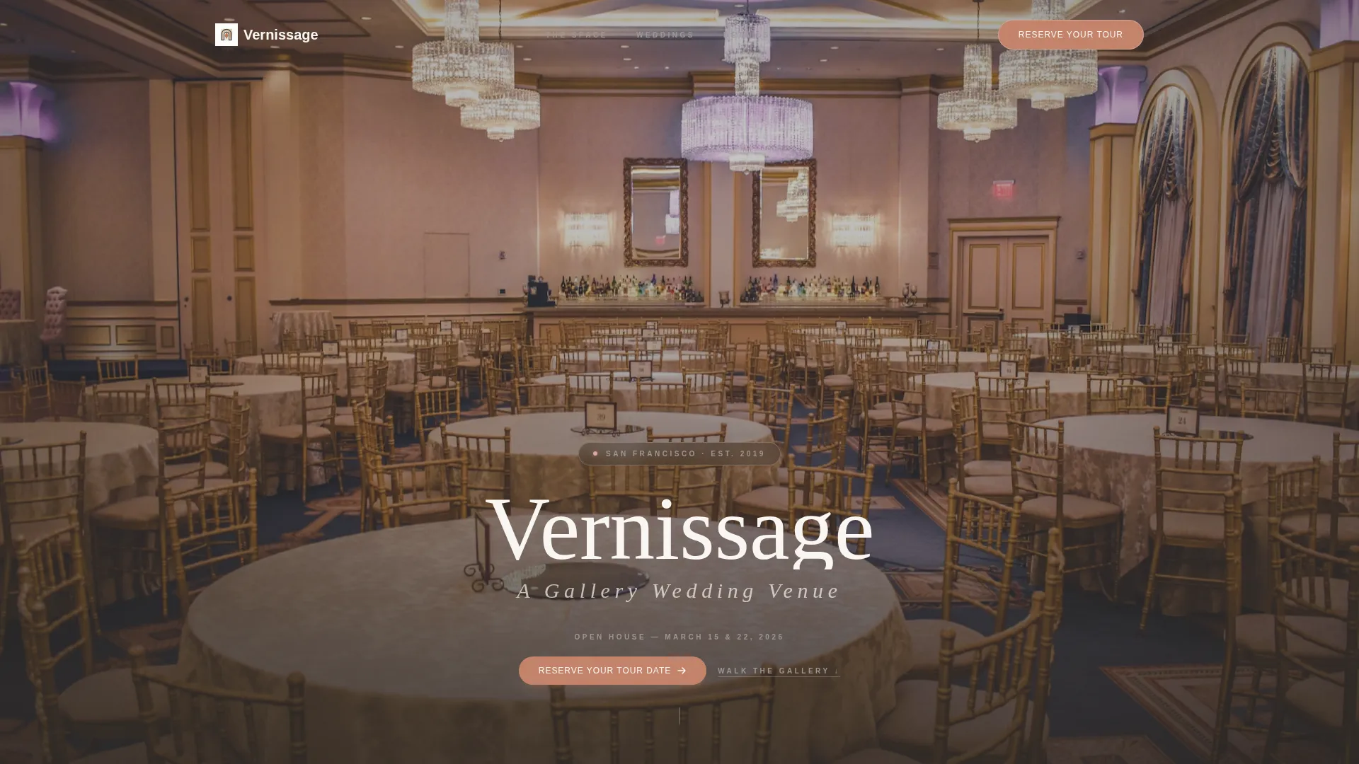 Wedding Venue Advanced Booking Website Template
