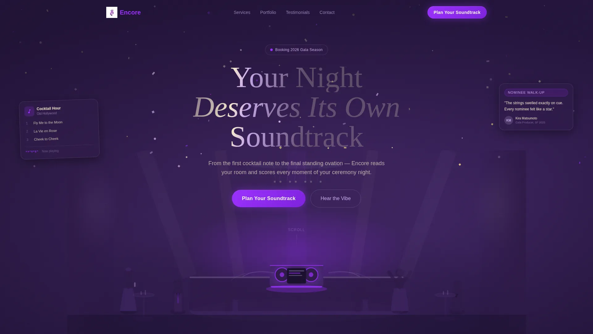 Awards Ceremony DJ Landing Page Template