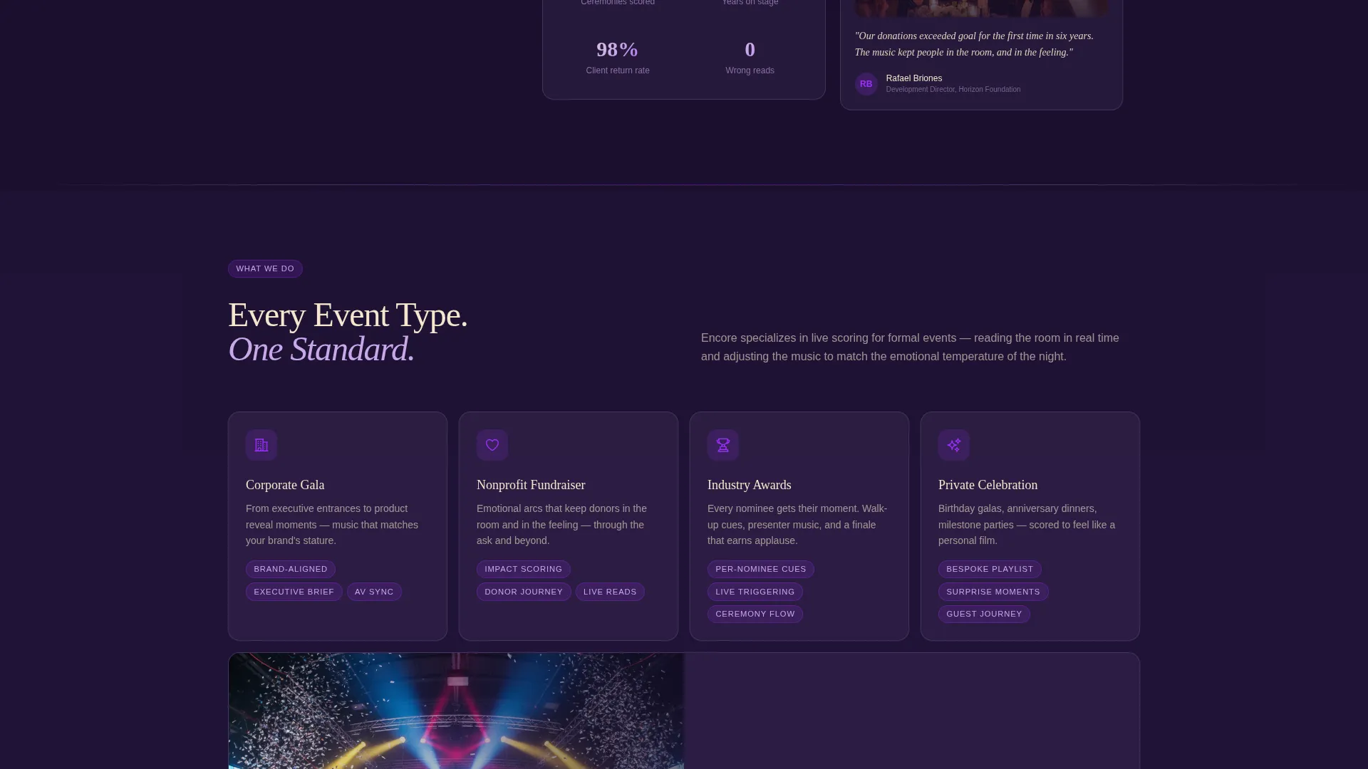 Awards Ceremony DJ Landing Page Template