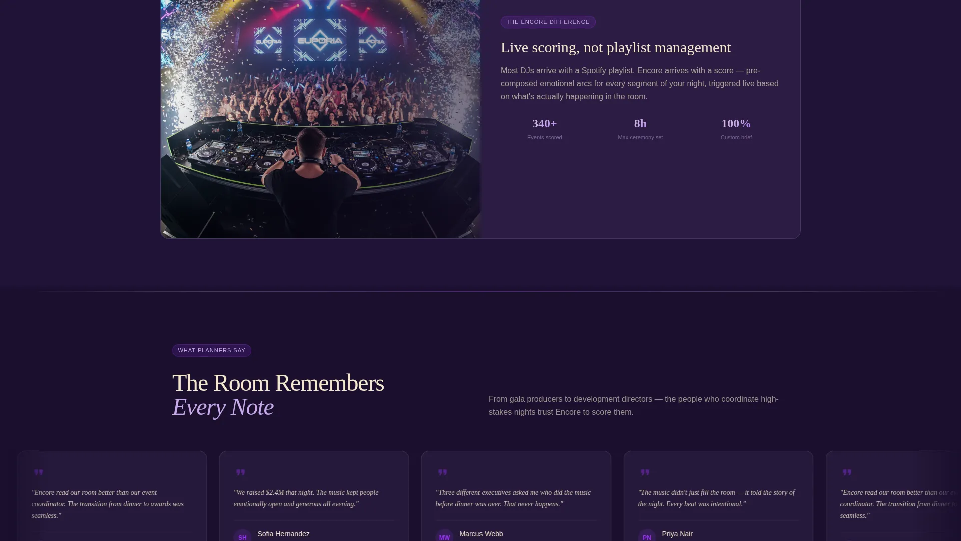Awards Ceremony DJ Landing Page Template