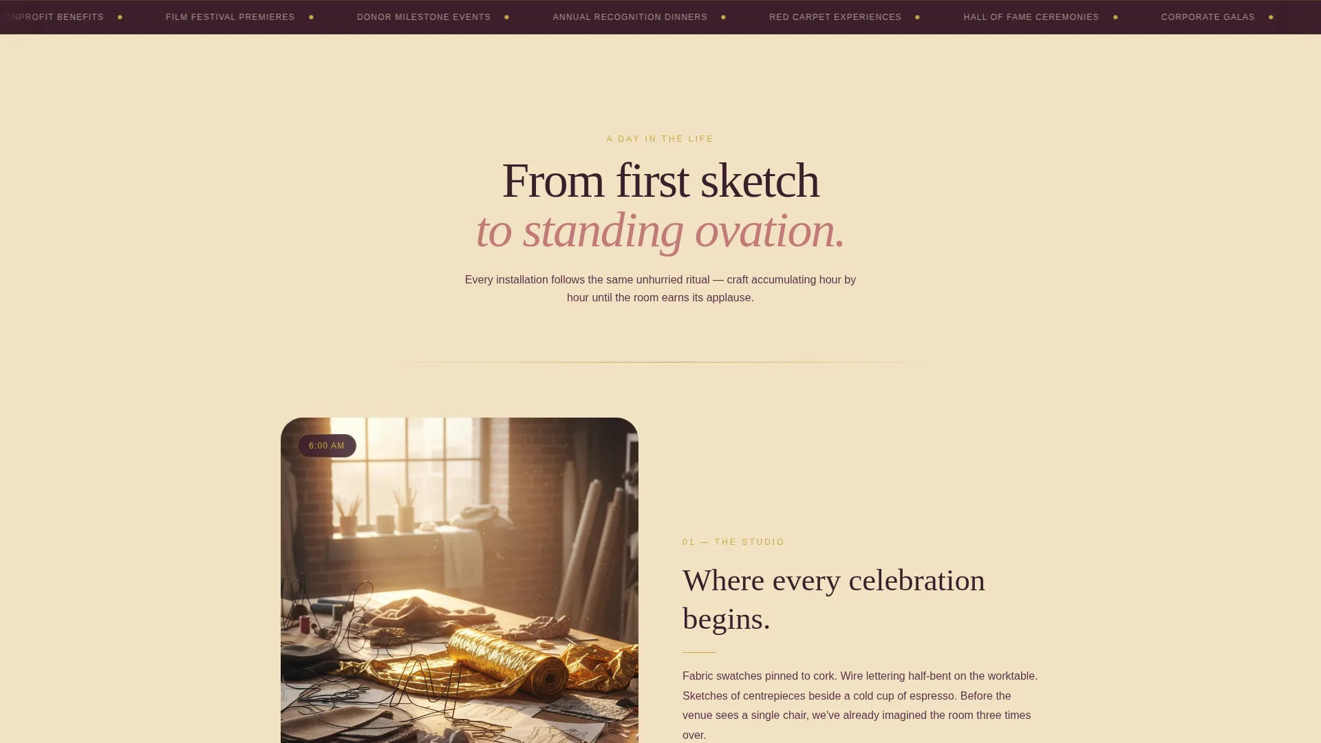 Awards Ceremony Event Booking Website Template