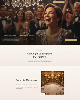 Awards Ceremony Event Photography Landing Page