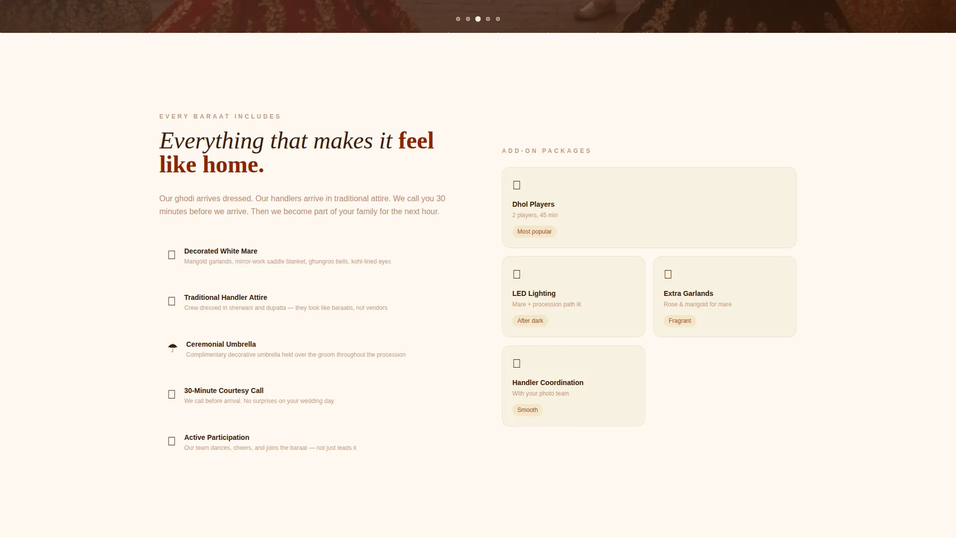 & Ghodi Service Landing Page Template | Booking-Ready