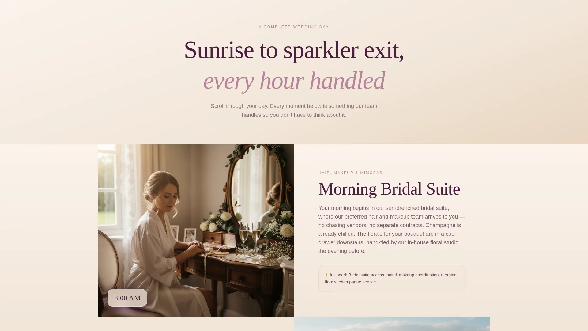 Barn Wedding Venue All-Inclusive Landing Page Template