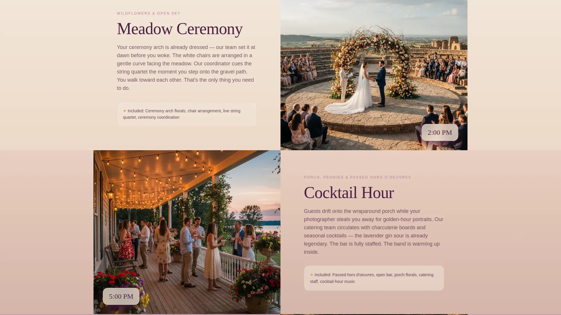 Barn Wedding Venue All-Inclusive Landing Page Template