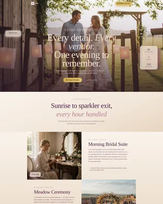 Barn Wedding Venue All-Inclusive Landing Page Template