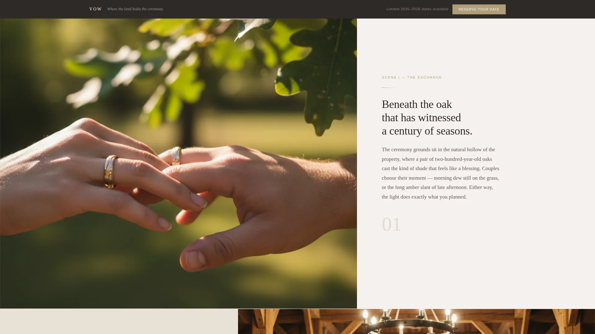 Barn Wedding Venue Landing Page Template