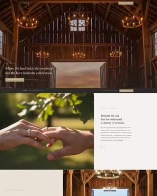 Barn Wedding Venue Landing Page Template
