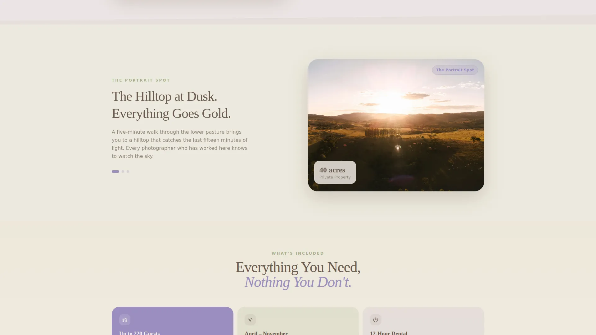 Barn Wedding Venue Tour Landing Page Template