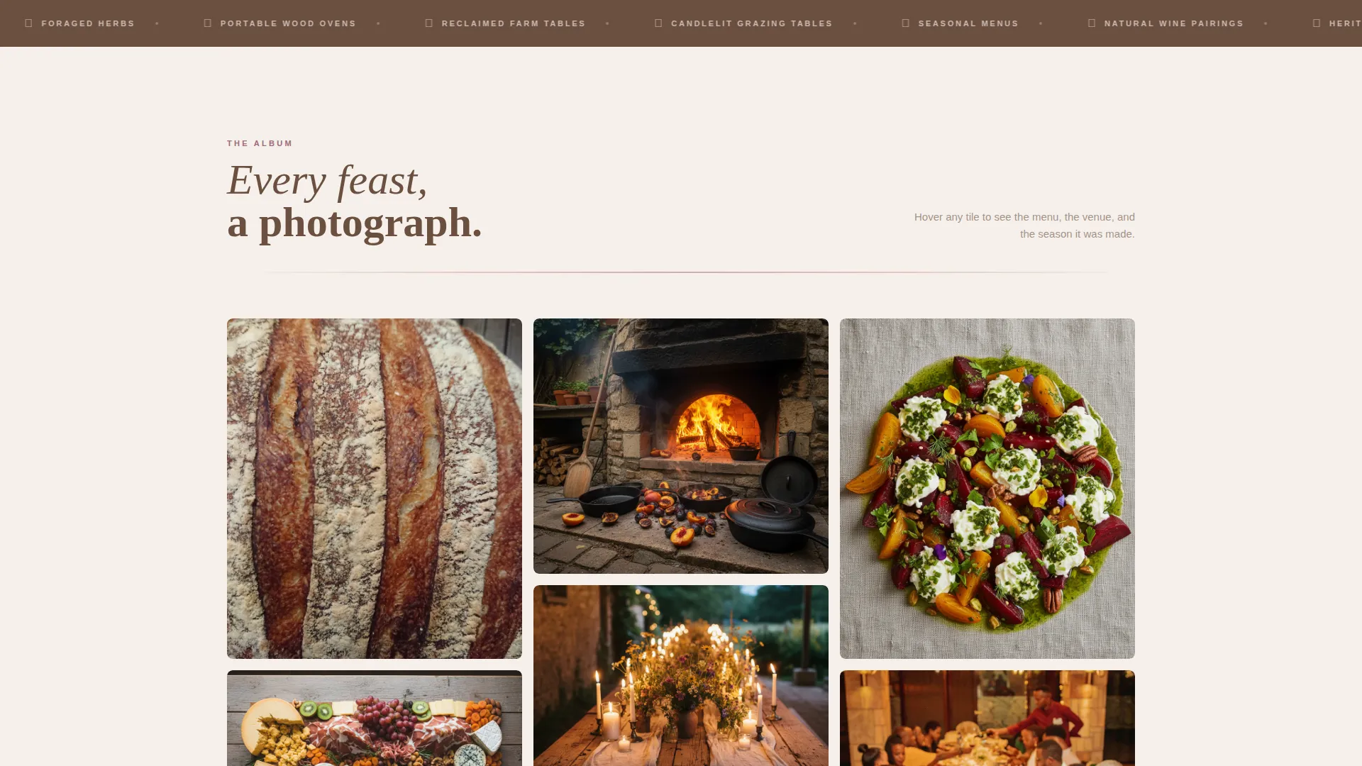 Rustic Barn Wedding Catering Landing Page Template