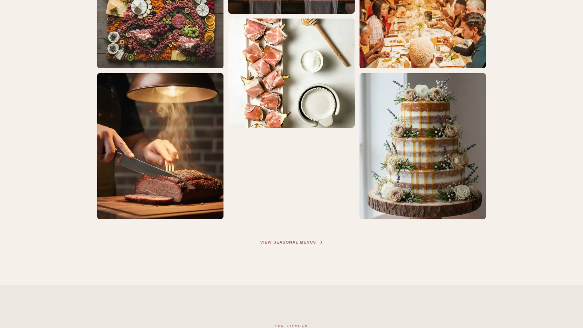 Rustic Barn Wedding Catering Landing Page Template